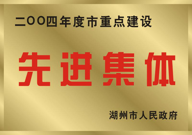 2004年度湖州市重点建设先进集体